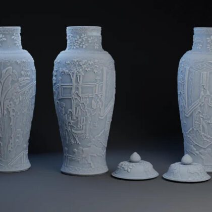 Qing-stijl balustervaas