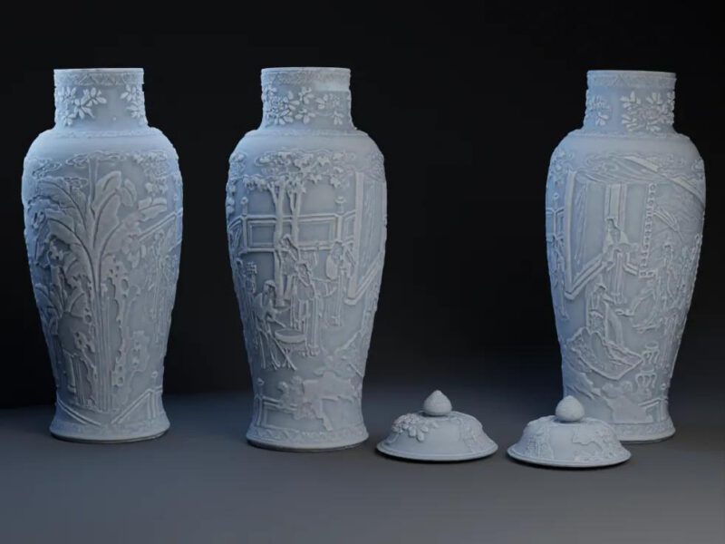 Qing-stijl balustervaas