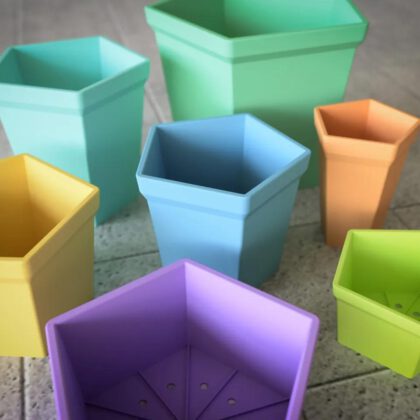 Flower Pot in Pentagon Shape - Various Sizes
