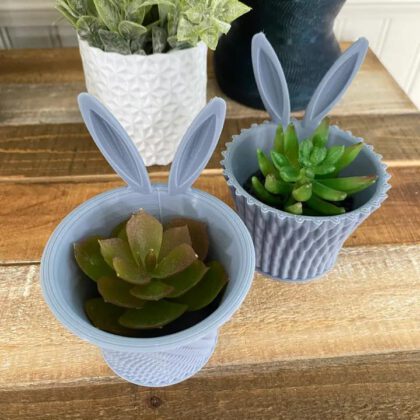Wicker Bunny Planter Baskets