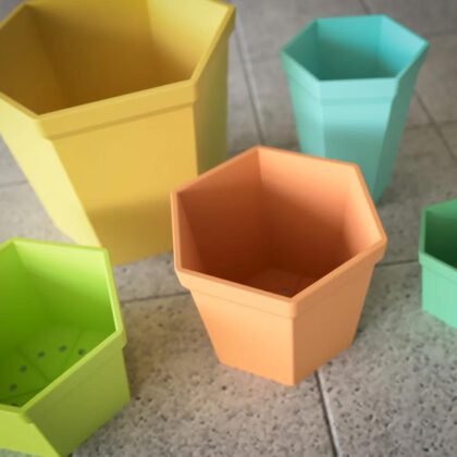Hexagonal Flower Pot in Various Sizes