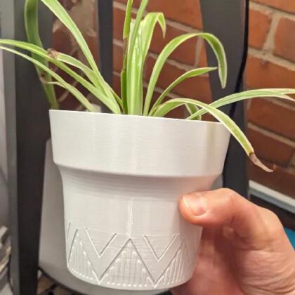 Mountain pattern plant pot