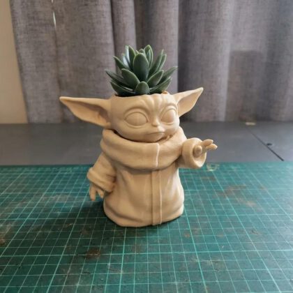 Baby Yoda Inspired Planter pot – Standing Grogu Style vase decoration