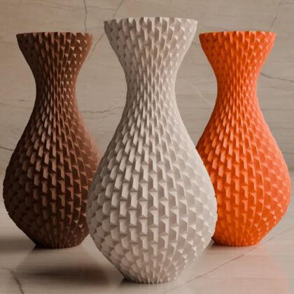 vase with rectangular pattern