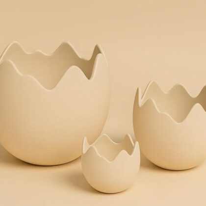 Egg Planter – Unique Eggshell Style Flower Pot