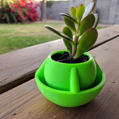Globe Desk Planter Flower Pot