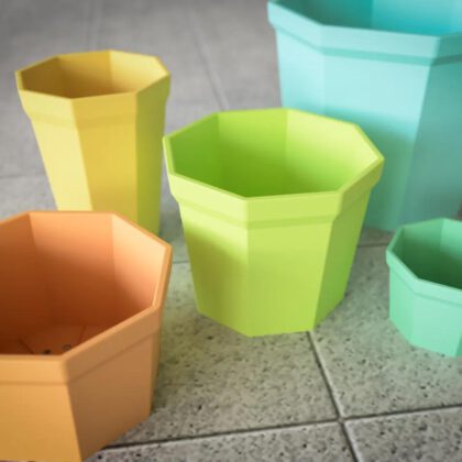 Octagonal Flower Pot in Various Sizes