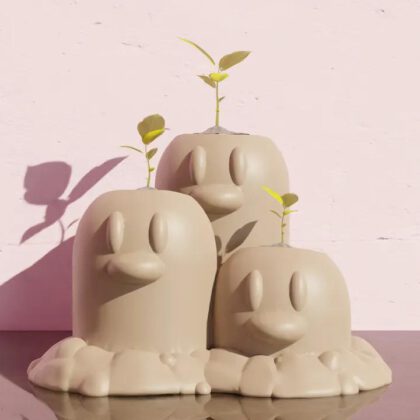 Dugtrio - Pokemon Pot Plant
