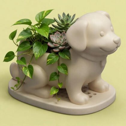 Cute Dog Planter Pot Indoor Succulent Plant Holder Home Decor