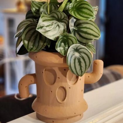 (Remix) Animal Crossing Gyroid Planter With Larger Top Hole