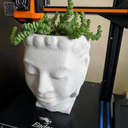 Buddha head planter