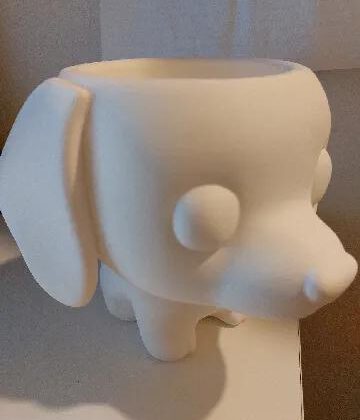 doggy Funko-Style Planter – Cute Minimalist Dog Head Pot for Succulents