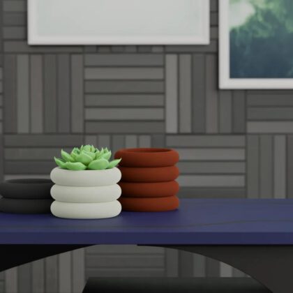 Ribbed planter