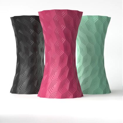 hexagonal pattern vase