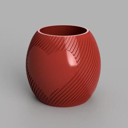 Spiral planter with heart