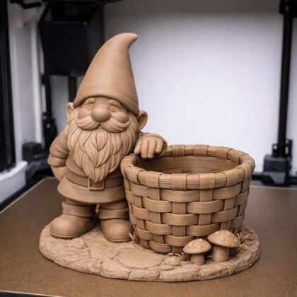 Garden Gnome Basket Planter
